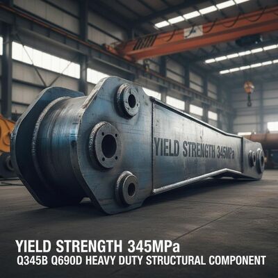 Yield Strength 345MPa Excavator Boom Stick Q345B Q690D Heavy Duty Structural Component for Earthmoving Machines